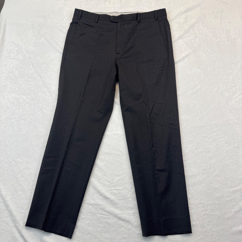 Zanella Todd Mens Gray Wool Dress Pants Made in Italy Nordstrom 36 x 30